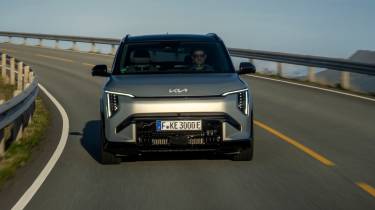 Kia EV3 GT - front cornering
