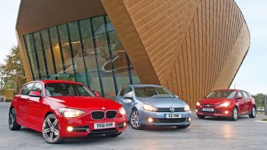 BMW 1 Series, Volkswagen Golf and Ford Focus