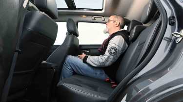 Suzuki Vitara - rear seats with Senior test editor, Dean Gibson