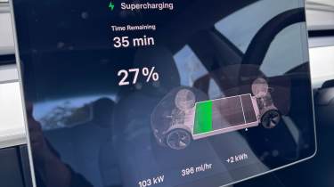 Tesla Model 3 fleetwatch - screen