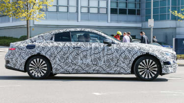 Mercedes E-Class Coupe spies side