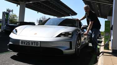 Electric car charging mega test - Taycan charging