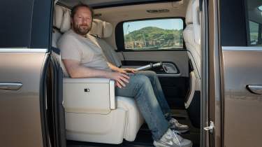 Dave Humphreys sat in the Mercedes VLE
