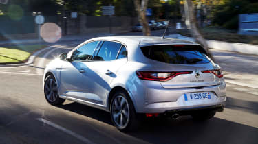 Renault Megane 2016 silver - rear cornering