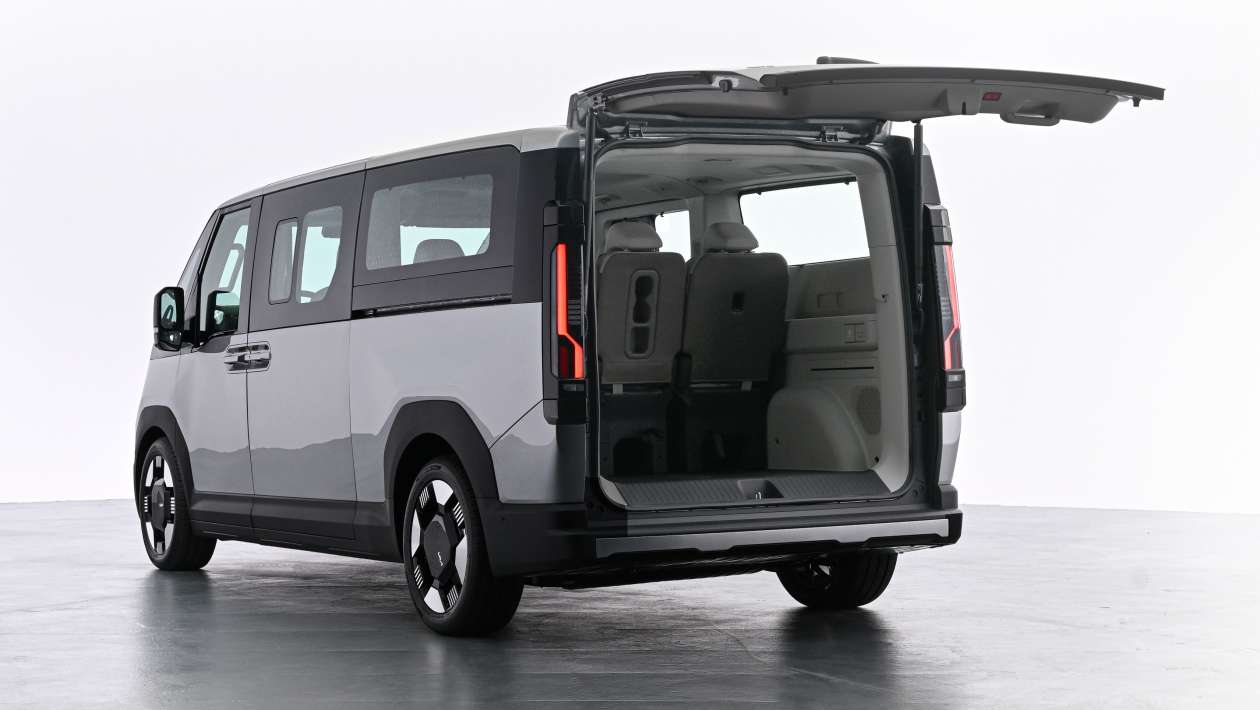 Kia PV7 Passenger studio with tailgate open