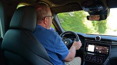 John McIlroy driving the Maserati Grecale Folgore