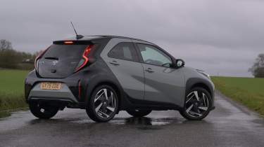 Toyota Aygo X testing in the UK - rear static