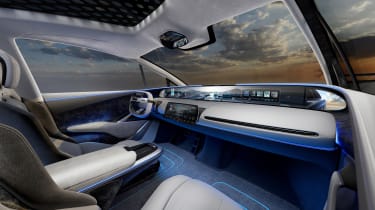 Aehra SUV - interior (passenger view, blue lighting)