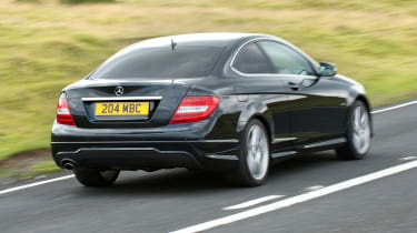 Mercedes C250 CGI Coupe rear tracking