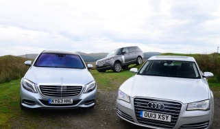 Mercedes S-Class vs Range Rover vs Audi A8 video