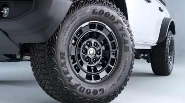 Ford Custom Garage Packages Matte Black Ford Bronco - front wheel