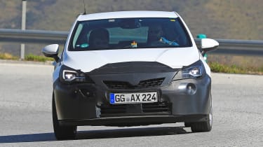 2019 Vauxhall Astra spied - front