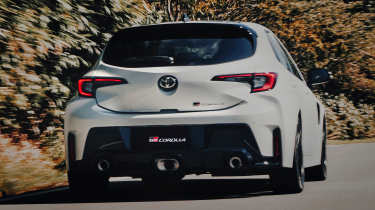 Toyota GR Corolla - rear end on road