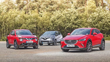 Mazda CX-3 vs Renault Captur vs Nissan Juke