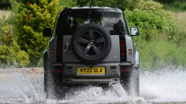 Land Rover p400e long term test: driving through water - rear