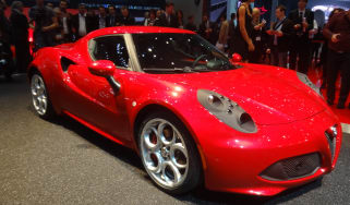 Alfa Romeo 4C front three quarters at Geneva Motor Show