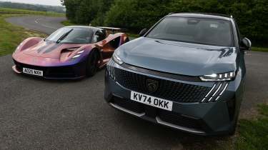 Peugeot 5008 Hybrid GT long-term - front with Lotus