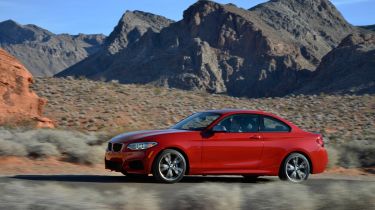 BMW M235i 2014 side desert