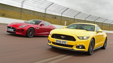 Ford Mustang vs Jaguar F-Type - front