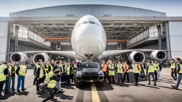 Porsche Cayenne pulls Airbus A380