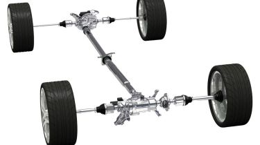 Car differential powertrain layout