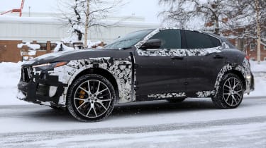 Maserati Levante GTS spy shot - front action