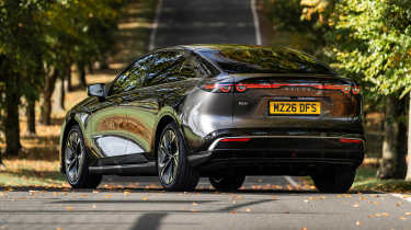 Mazda 6e - rear static 3/4 grey