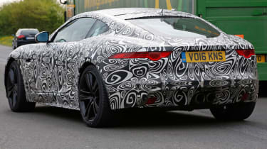 Jaguar F-Type Coupe facelift spy shot - rear quarter