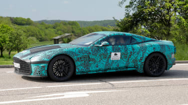 Aston Martin DBS replacement (camouflaged) - front 3/4