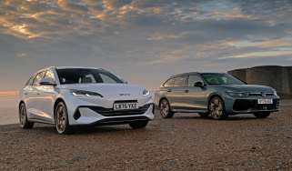 BYD Seal 6 Touring and Volkswagen Passat Estate - front static 