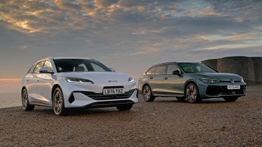 BYD Seal 6 Touring and Volkswagen Passat Estate - front static 