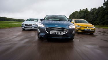 Ford Focus vs Vauxhall Astra vs Volkswagen Golf