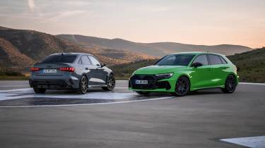 Audi RS 3 Sportback front and Saloon rear static