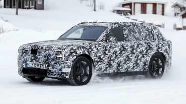 Rolls-Royce Electric SUV - winter testing, front 3/4