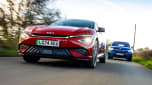 Kia EV6 and Skoda Enyaq Coupe - front tracking