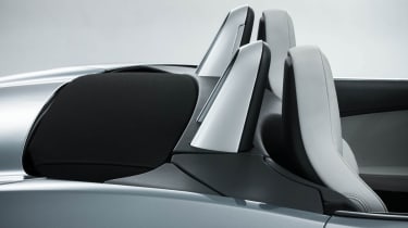 Jaguar F-Type headrest detail and rollover bar