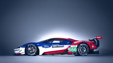 New Ford GT Le Mans car side