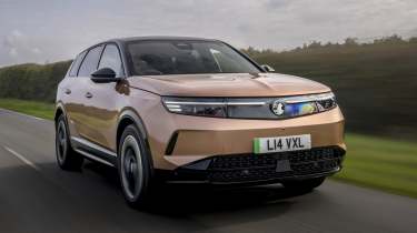 New Vauxhall Grandland Electric being driven in the UK