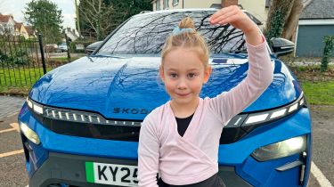 Skoda Elroq vRS with a ballet dancer