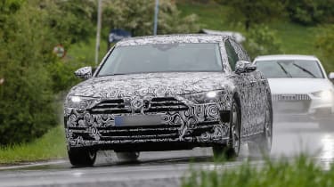New Audi A8 spies front rain