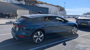 Audi A6 Avant e-tron parked at Dover Docks