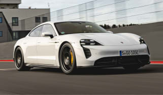 Porsche Taycan Turbo S - front tracking