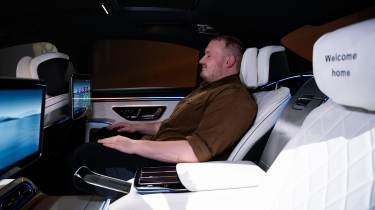 Ellis Hyde sat in the back of the Mercedes S-Class facelift