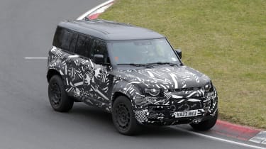 New Land Rover Defender Octa testing - front cornering 