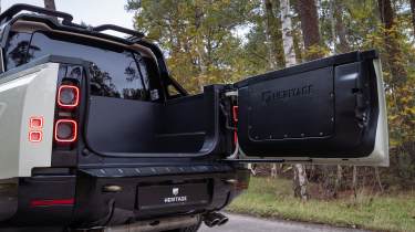 Land Rover Defender pick-up - tailgate open white