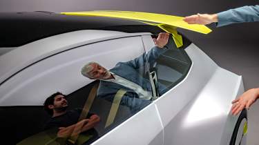 Vauxhall Corsa GSE Vision Gran Turismo concept Mark Andrews and Jordan Katsianis window