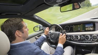 Mercedes S-Class interior driving