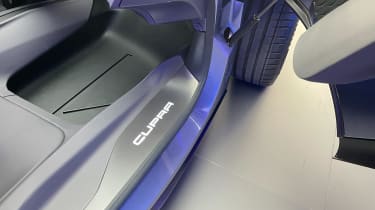 Cupra DarkRebel concept on show stand at 2023 Munich Motor Show - sill plate