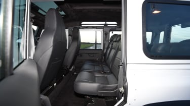 Land Rover Defender vs Toyota Land Cruiser - Defender rear seats