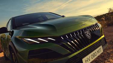 Peugeot E-408 facelift - front detail